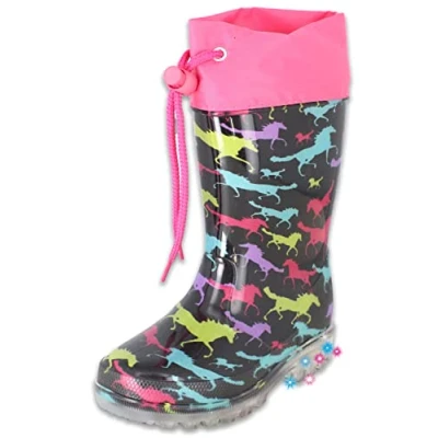 Afbeelding van Beck Blinking Horses Rain Boot voor meisjes, Meerkleurig, 35 EU