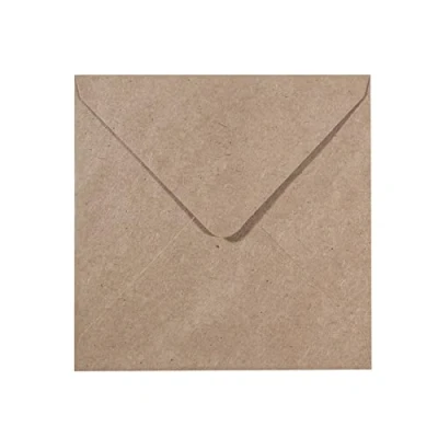 Afbeelding van Vaessen Creative Grote Vierkante Florence Enveloppen voor wenskaarten, Kraft, Set van 5, bijpassende kaarten beschikbaar