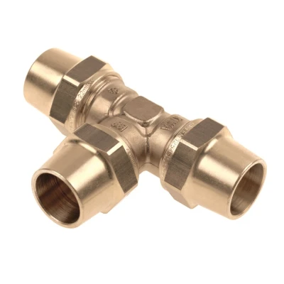 Afbeelding van Bonfix Belgas Messing T stuk 22mm