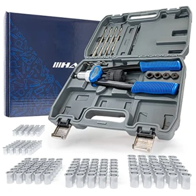 Afbeelding van Professionele klinkmoertang set incl. 150 klinkmoeren in M5 M6 M8 M10 M12, 30 stuks elk