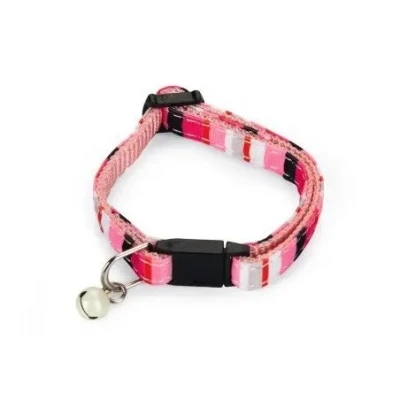 Afbeelding van Kittenhalsband joy nylon roze 23x0,8x0,2 cm