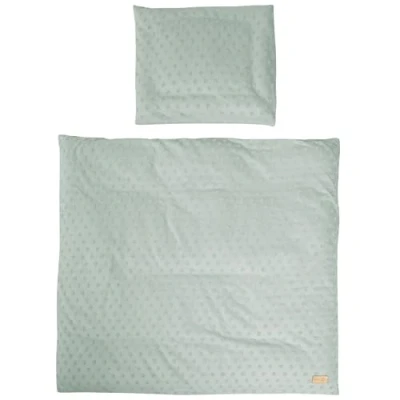 Afbeelding van roba Babybeddengoed Lil Planet 80 x cm 2 delige beddengoedset biologisch katoen GOTS en Oeko Tex 100 gecertificeerd Frosty Green