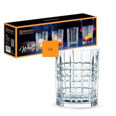 Afbeelding van Spiegelau &amp; Nachtmann, 4 delige whiskyglazenset, 345 ml, vierkant, 101050