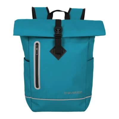 Afbeelding van Travelite Rolltop BASICS, waterdicht, fietsrugzak, vrijetijdsrugzak met rolsluiting en reflectoren, 48 cm, 19 liter, haven blauw, Rucksack Waterdichte rugzak