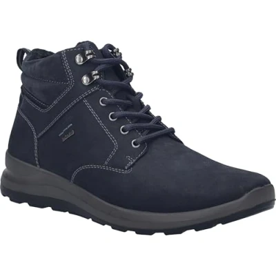 Afbeelding van Josef Seibel MARLEY 53 Vrije tijd half hoogHeren veterschoenHeren sneakers Kleur: Blauw Maat: 44