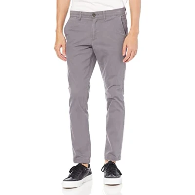 Afbeelding van Amazon Essentials Skinny fit Broken in Chino Broek voor heren,Donkergrijs,33W / 28L
