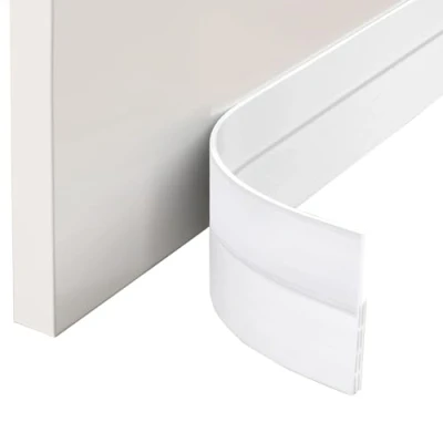 Afbeelding van EXTSUD zelfklevende deurafdichting, dichtstrips, tochtstopper tegen insecten, vervangingsafdichting, weerbestendig, blokkering, geluidsafdichting, siliconen, deurstopper, 100 x 5 cm 1m Weiß