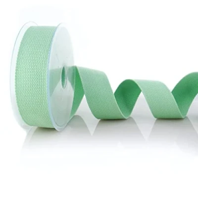 Afbeelding van Trimz Webbing, Katoen, Mint, 10m x 40mm