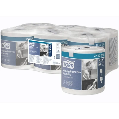 Afbeelding van Tork Wiping Paper Plus Centerfeed Roll Portable 473329