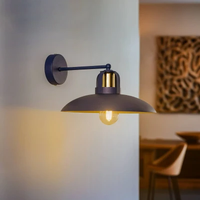 Afbeelding van Eko Light Wandlamp Felix, blauw/goud