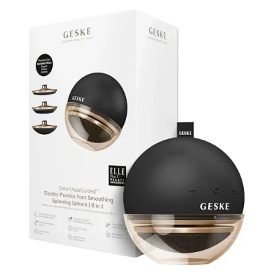 Afbeelding van GESKE Electric Pumice Foot Smoothing Spinning Sphere 8 in 1 Elektrische Voetvijl &amp; Exfoliator 3 Puimsteenopzetstukken Voor Gladde Voeten Geavanceerde Eeltverwijdering
