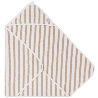 Afbeelding van Jollein Badcape 75x75cm Stripe Terry Olive Green GOTS