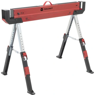 Afbeelding van TOOLCRAFT TO 7726197 Zaagbok Staal In hoogte verstelbaar 300 kg (b x h d) 520 620 1088 mm 9.3 1 stuk(s)