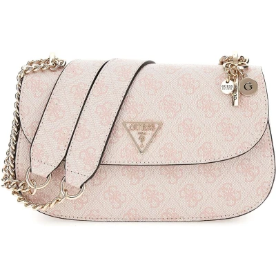 Afbeelding van Guess ECO Erica FLAP Handtas, Dames, Maat: One Size, Dusty rose logo