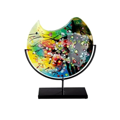 Afbeelding van GILDE GLAS art deco vaas, meerkleurig, hoogte 37 cm, 39297