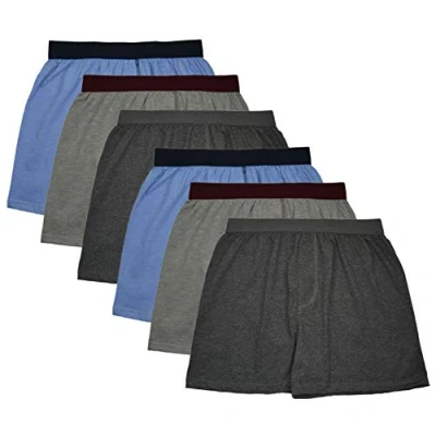 Afbeelding van 6 boxershorts heren zonder gulp, artikel: gulp en knop set 10, maat: XXL
