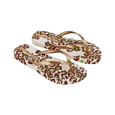 Afbeelding van Ipanema Dames Animal Print III FEM Teenslippers, beige/goud, 43 EU, beige goud, EU