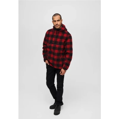 Afbeelding van Brandit Fleece trui, Heren, Maat: 6XL, Red/black/white