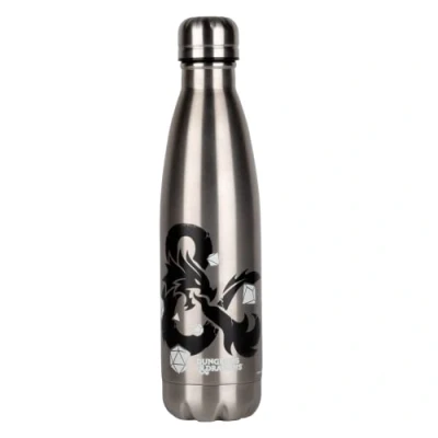 Afbeelding van Konix Dungeons and Dragons Thermo Water Bottle: Silver Logo