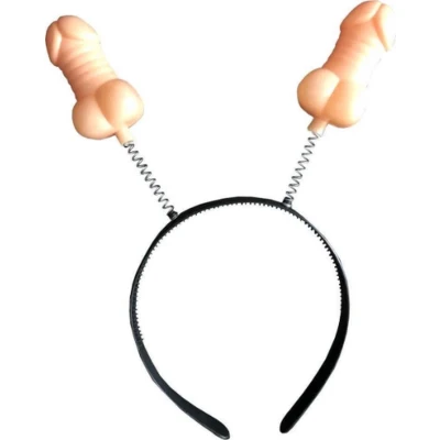Afbeelding van New Age Devi Vrijgezellenfeest Dames 5 Stuks Grappige Piemel Hoofdband Beige Penis Tiara