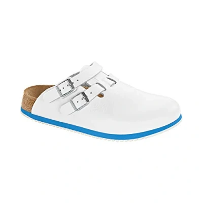 Afbeelding van Birkenstock KAY Muiltjes, Dames, Maat: 42, White/light blue Leer