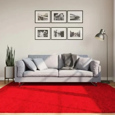 Afbeelding van Vloerkleed HUARTE laagpolig zacht wasbaar 200x200 cm rood