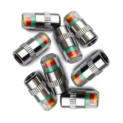 Afbeelding van ANCLLO 4 Stks Auto Band Druk Monitor Valve Stuurpen Caps Sensor Indicator 3 Kleur Eye Alert