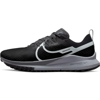 Afbeelding van Nike Performance React Pegasus Trail 4 hardloopschoenen, Heren, Maat: 49.5, Black/aura/dark grey/wolf grey Kunststof/ textiel