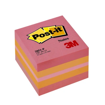 Afbeelding van Memoblok 3M Post it 2051 51x51mm kubus roze
