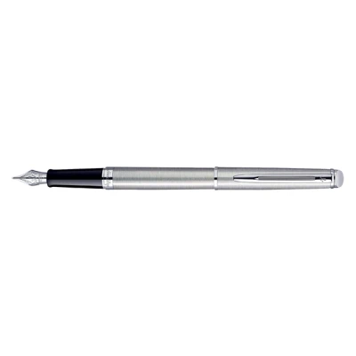 Afbeelding van Waterman Hémisphère Stainless Steel CT Vulpen Schrijfwijze: Fijn Kleur: GoudStaal De Vulpenwereld