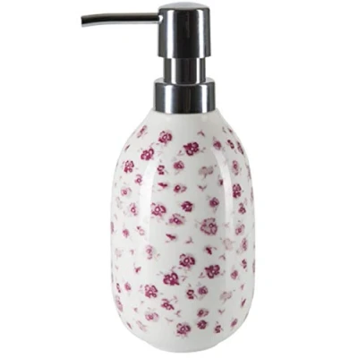 Afbeelding van Spirella Collection Eve vloeibare zeepdispenser Ø 8 x 18,6 cm (0,42 l) porselein roze
