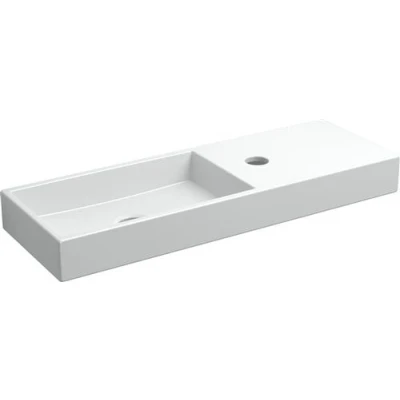Afbeelding van Fontein Clou Mini Wash Me 56x19x6cm Keramiek Glans Wit (Met Kraangat Rechts)