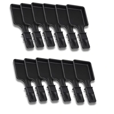 Afbeelding van raclette pannen met antiaanbaklaag, set van 1 tot 12, mini vierkante raclette, compatibel Tefal apparaat, ergonomisch design en gemakkelijk te reinigen, SOS ACCESSOIRE (12 stuks)
