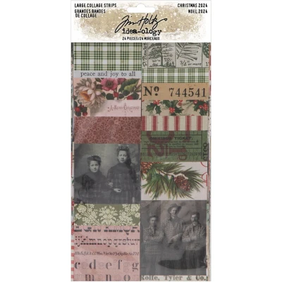 Afbeelding van Idea ology Tim Holtz Christmas 2024 Large Collage Strips (TH94410)
