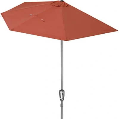 Afbeelding van Kingsleeve Parasol Halfrond Ø 2,7m UV 50+ Bescherming Terracotta