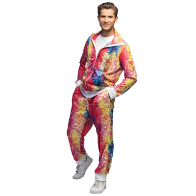 Afbeelding van Disco dude trainingspak heren multicolor maat M