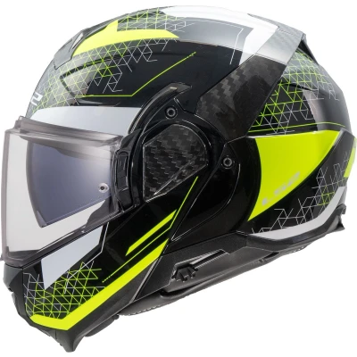 Afbeelding van LS2 FF910 Advant II systeemhelm Astral zwart geel Maat XS