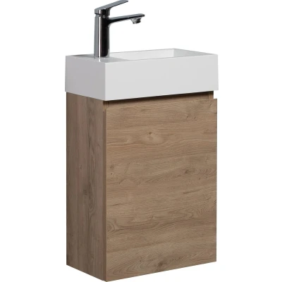 Afbeelding van Badplaats Toiletmeubel Angela 40cm kastanje eiken