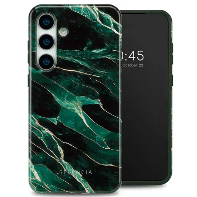 Afbeelding van Samsung Galaxy S25 Hoesje Kunststof Selencia Hardcase/Backcover Chic Marble Quartz Telefoonhoesje