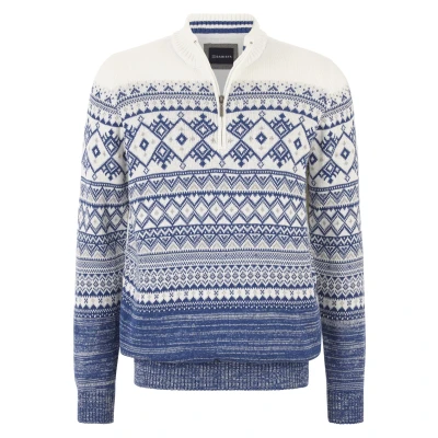 Afbeelding van Babista Varziro Trui, Heren, Maat: Medium, Royal blau gemustert
