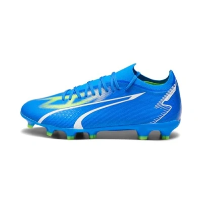 Afbeelding van Puma Ultra Match FG/AG Voetbalschoenen met kunststof noppen, Heren, Maat: 42, blue/puma white/pro green Kunststof/ textiel