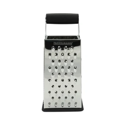 Afbeelding van Fackelmann 4 zijdige universele rasp, box met comfortabele handgreep, roestvrij staal, 24,5x10x8cm, zilver en zwart