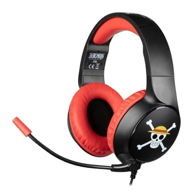 Afbeelding van One Piece gaming headset inklapbare microfoon in line afstandsbediening (Playstation/Xbox/Switch)