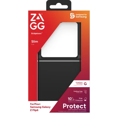Afbeelding van Samsung Galaxy Z Flip 6 Hoesje Kunststof ZAGG Hardcase/Backcover Zwart Telefoonhoesje Shockproof/Valbescherming