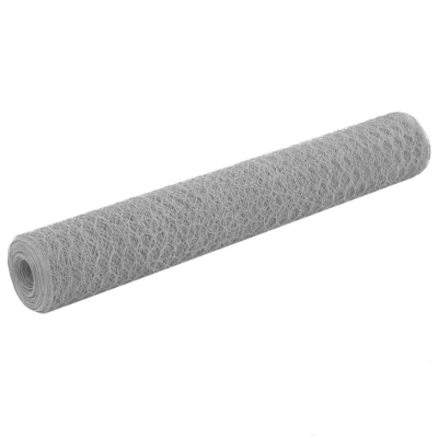 Afbeelding van Kippengaas 25x1 m staal met PVC coating grijs