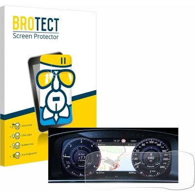 Afbeelding van BROTECT Screenprotector voor Volkswagen Golf 7 Active Info Chockpit 12.3&quot; Folie Beschermfolie Beschermglas transparant