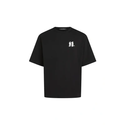 Afbeelding van KARL Lagerfeld Graphic Monogram Tshirt print, Heren, Maat: Large, Black