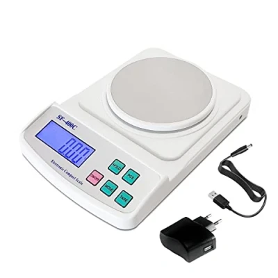 Afbeelding van Eosphorus Digitale LCD weegschaal 600 g x 0,01 voor de Wetenschap School Laboratorium Voedsel Keukenweegschaal Nauwkeurige om te wegen Gram, Ons Inclusief USB oplader en AC/DC adapter