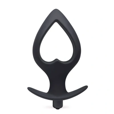Afbeelding van Blackdoor Collection Buttplug Vibrator Anker Harten Vorm Large 14.9 cm Zwart