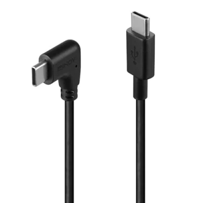 Afbeelding van Lindy USB 2.0 kabel type C gebogen, 1 m